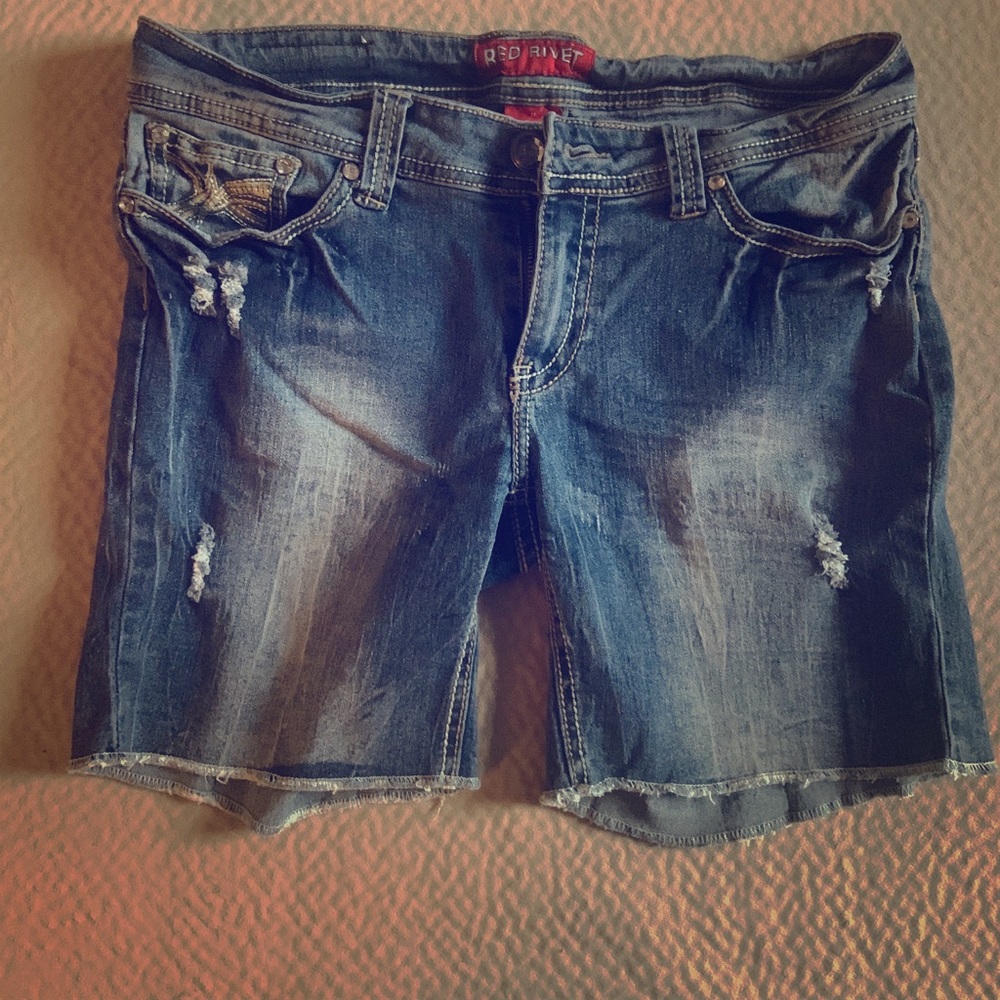 Red Rivet Shorts